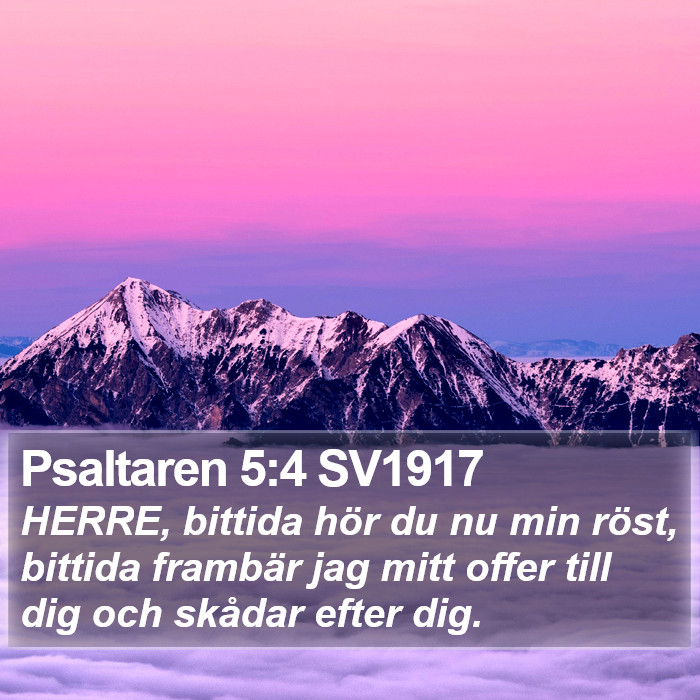 Psaltaren 5:4 SV1917 Bible Study