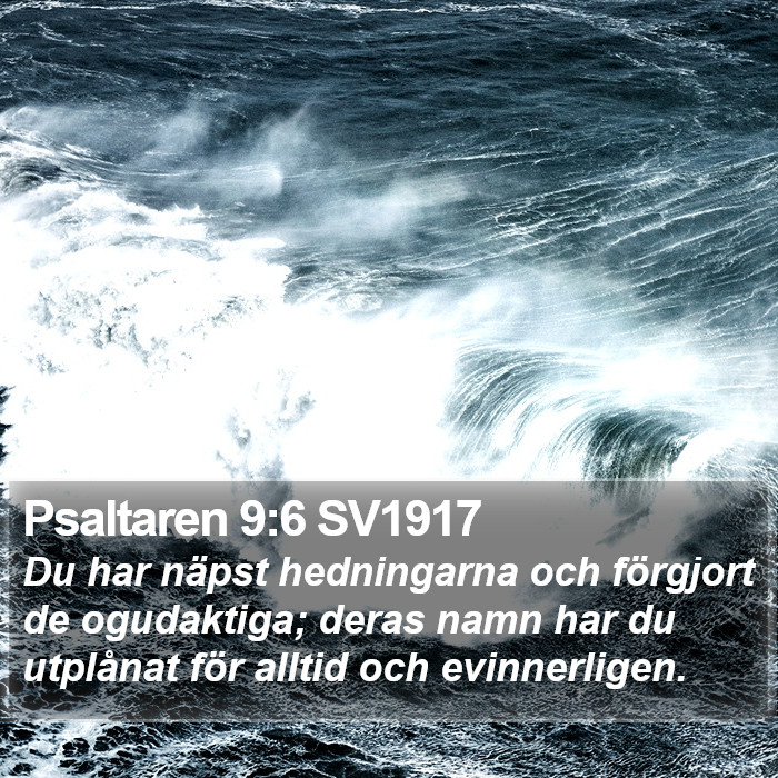 Psaltaren 9:6 SV1917 Bible Study