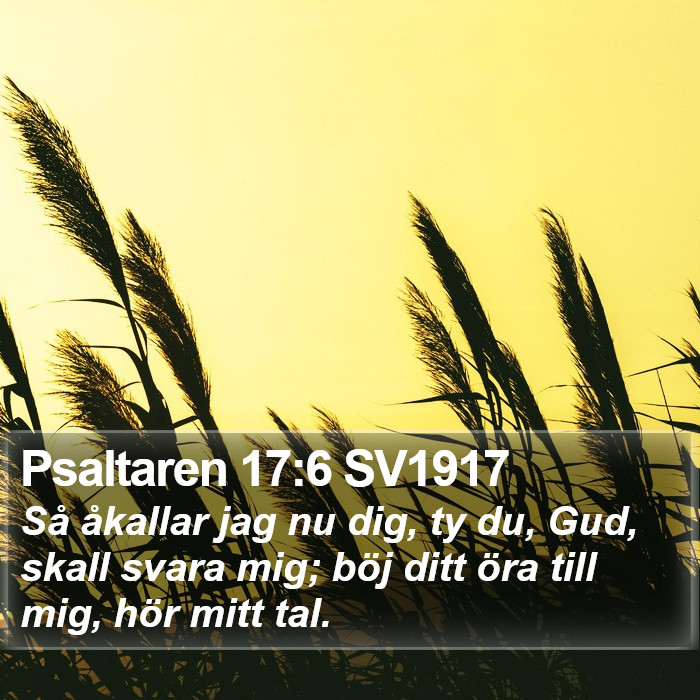 Psaltaren 17:6 SV1917 Bible Study