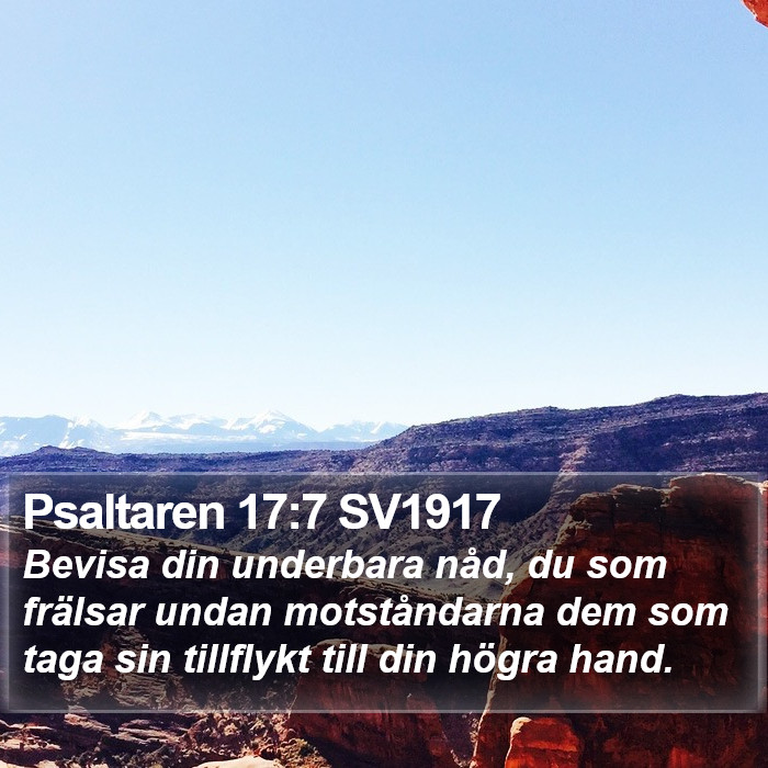 Psaltaren 17:7 SV1917 Bible Study