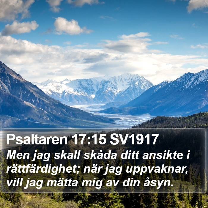 Psaltaren 17:15 SV1917 Bible Study