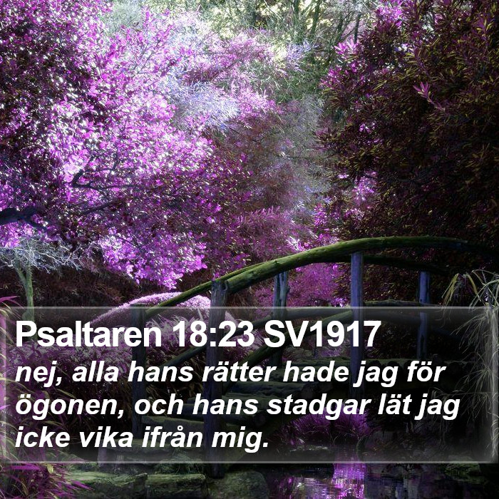 Psaltaren 18:23 SV1917 Bible Study