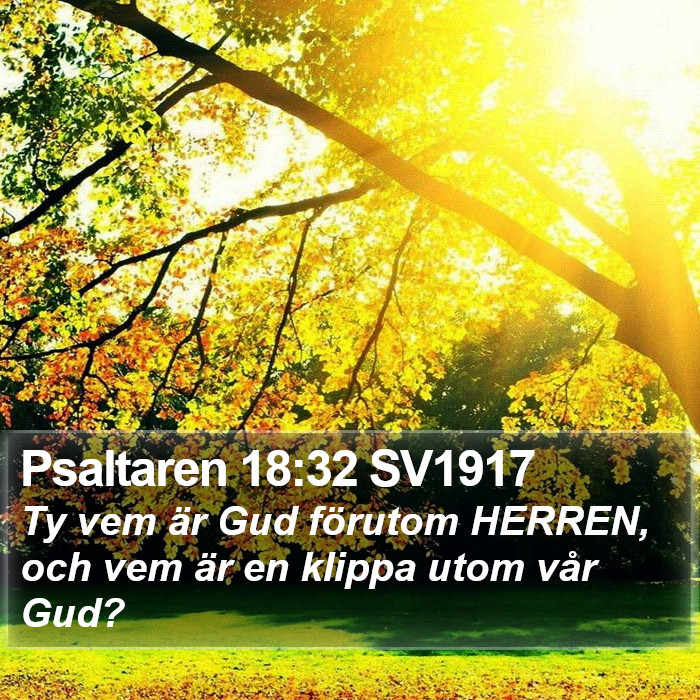 Psaltaren 18:32 SV1917 Bible Study