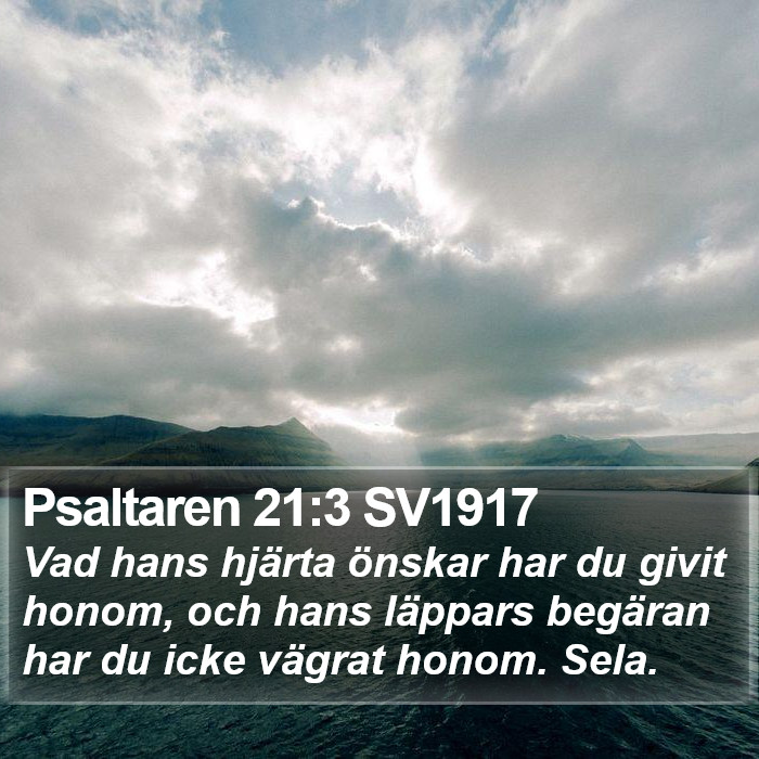 Psaltaren 21:3 SV1917 Bible Study