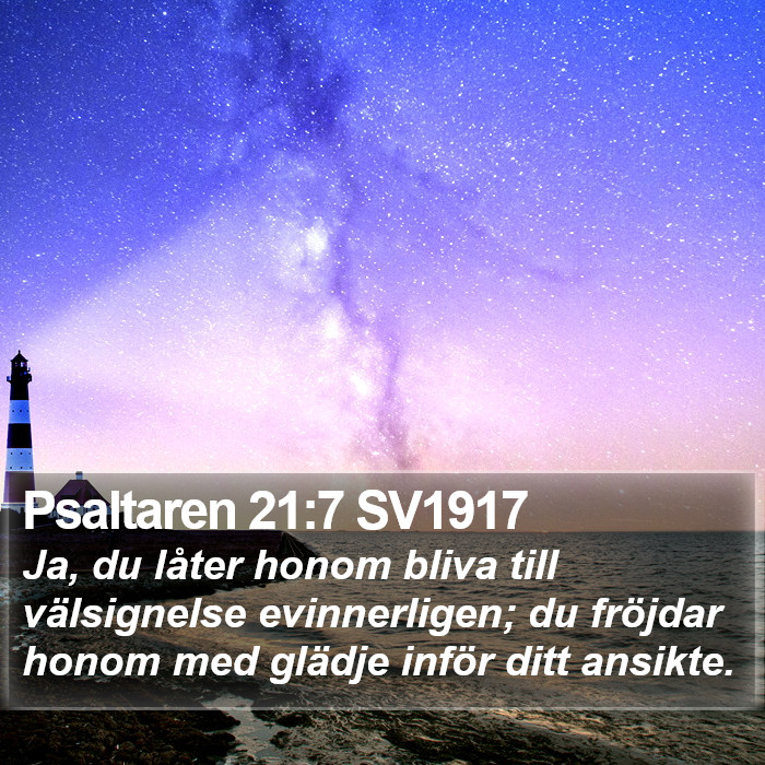 Psaltaren 21:7 SV1917 Bible Study