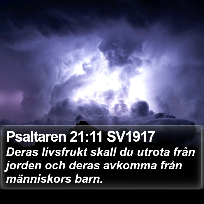 Psaltaren 21:11 SV1917 Bible Study