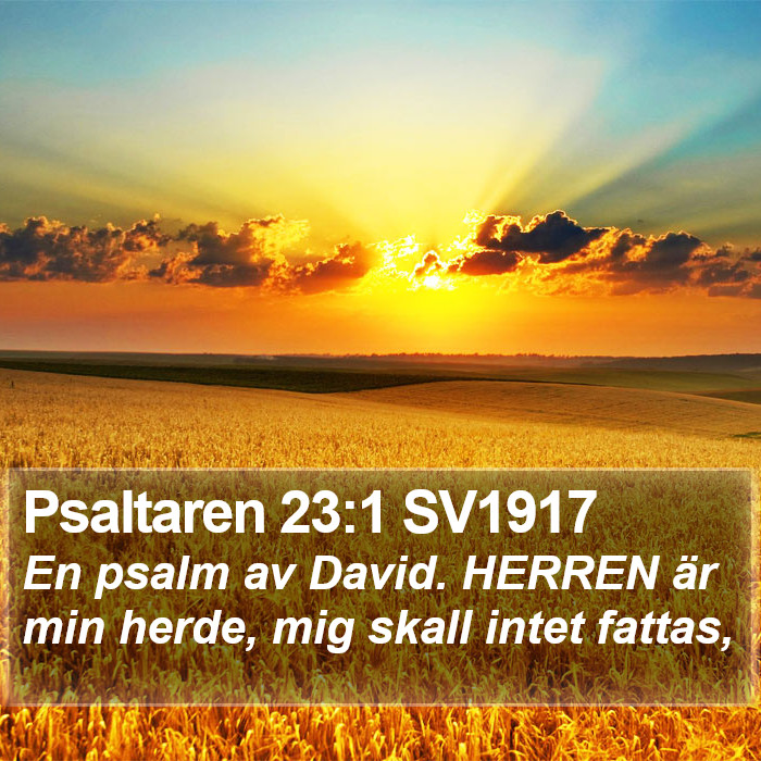 Psaltaren 23:1 SV1917 Bible Study