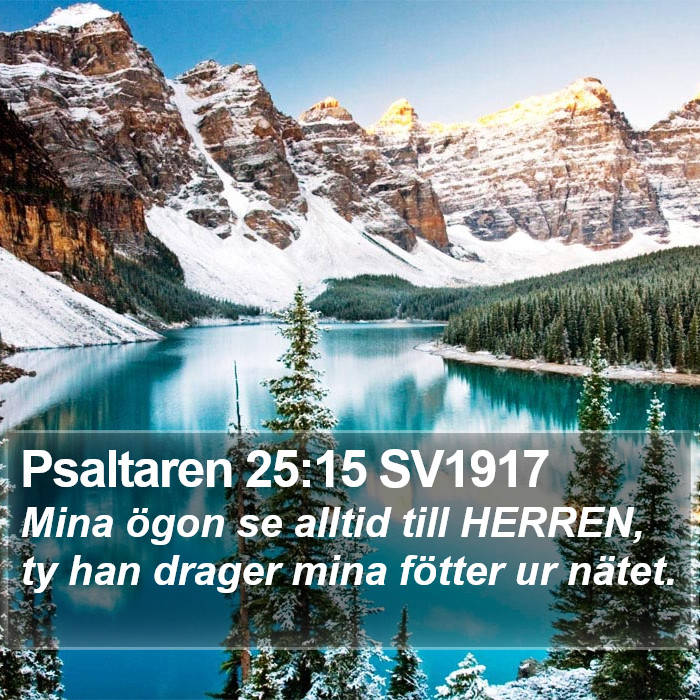 Psaltaren 25:15 SV1917 Bible Study