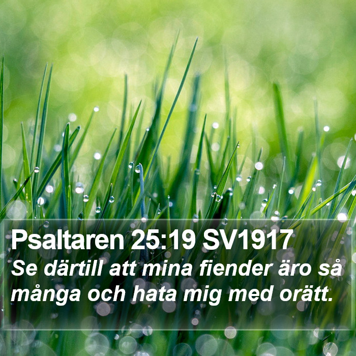 Psaltaren 25:19 SV1917 Bible Study