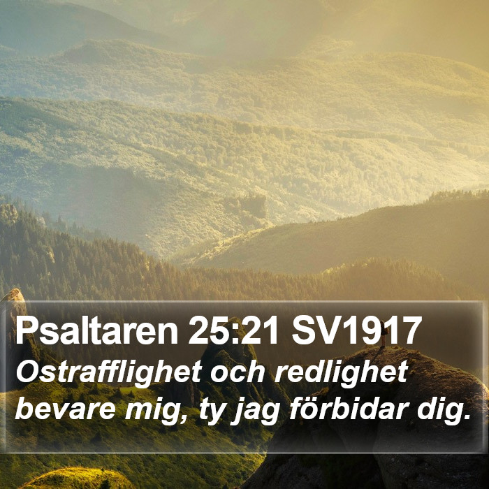 Psaltaren 25:21 SV1917 Bible Study