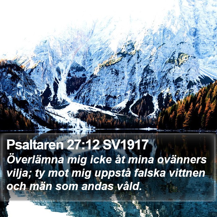 Psaltaren 27:12 SV1917 Bible Study