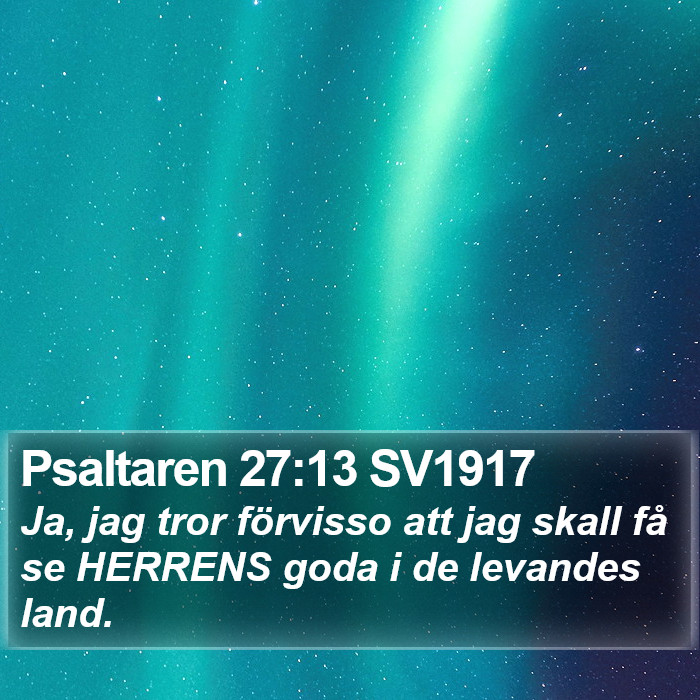 Psaltaren 27:13 SV1917 Bible Study