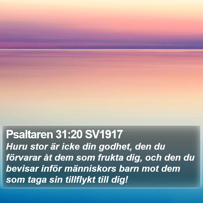 Psaltaren 31:20 SV1917 Bible Study