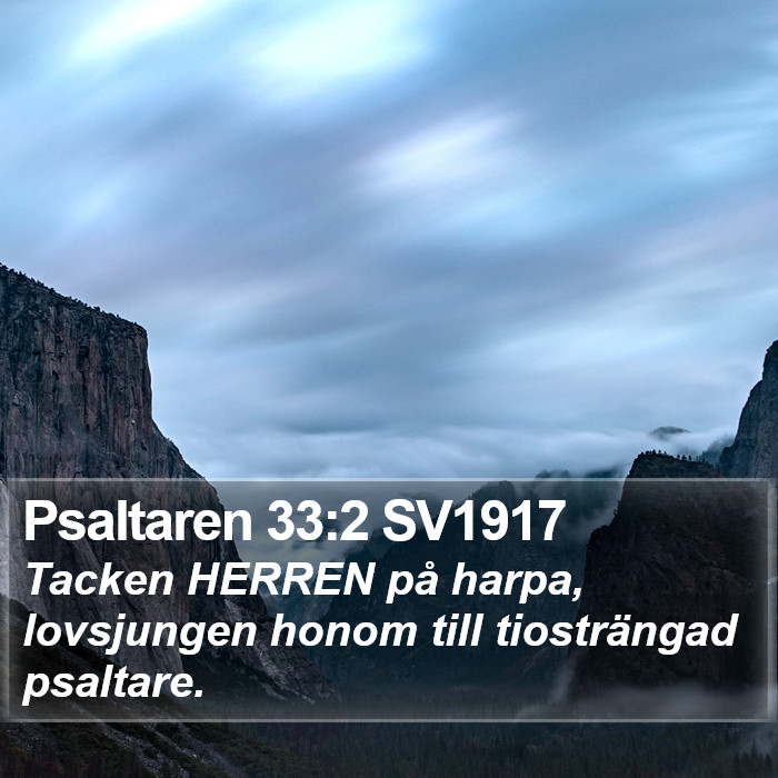 Psaltaren 33:2 SV1917 Bible Study