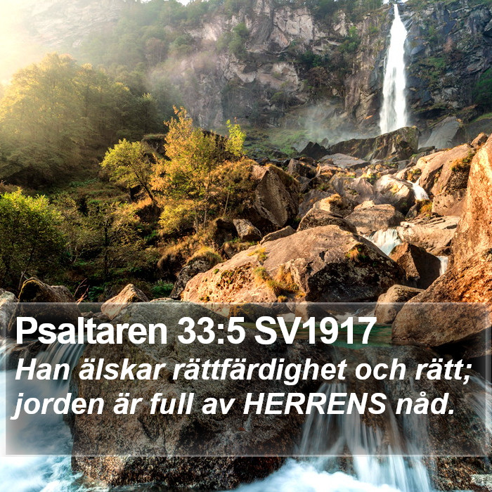 Psaltaren 33:5 SV1917 Bible Study