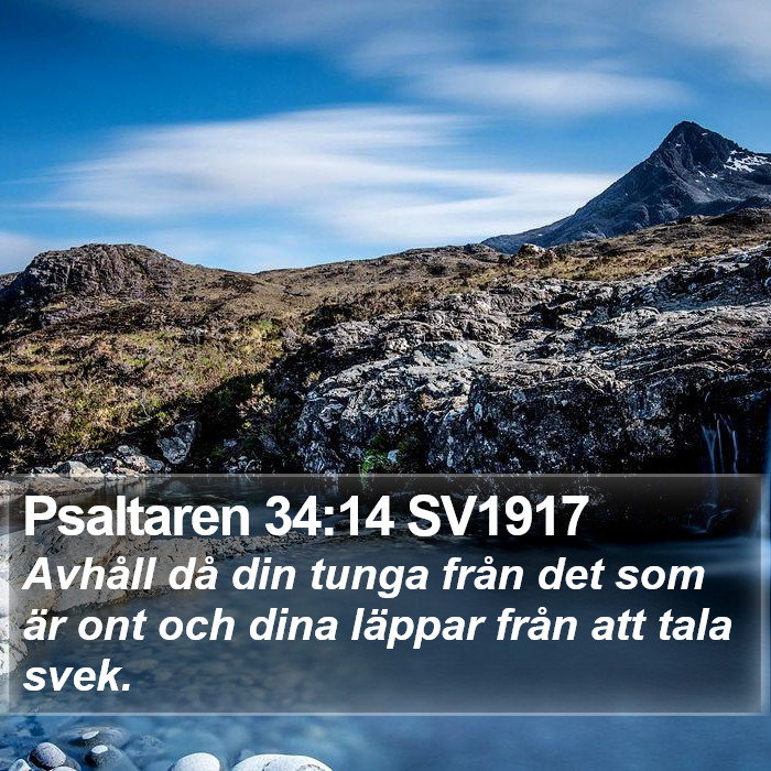 Psaltaren 34:14 SV1917 Bible Study