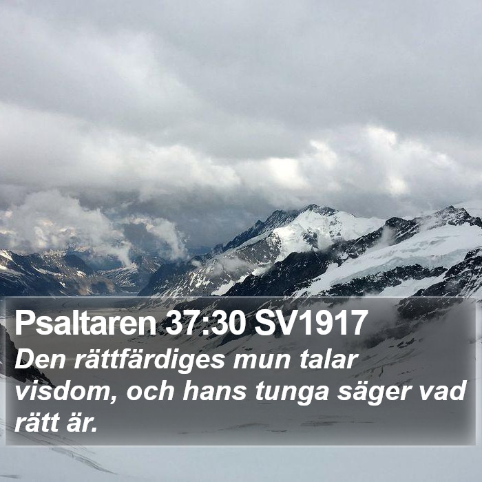 Psaltaren 37:30 SV1917 Bible Study