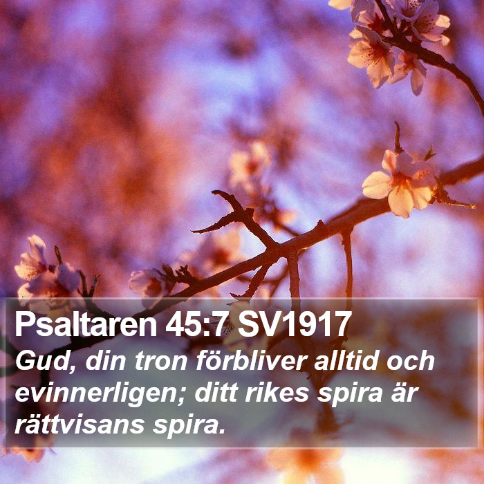 Psaltaren 45:7 SV1917 Bible Study
