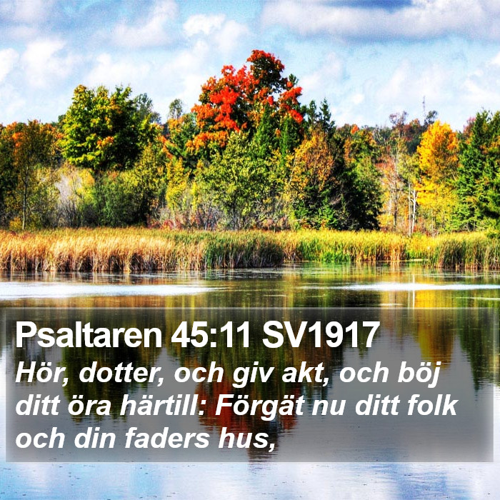 Psaltaren 45:11 SV1917 Bible Study
