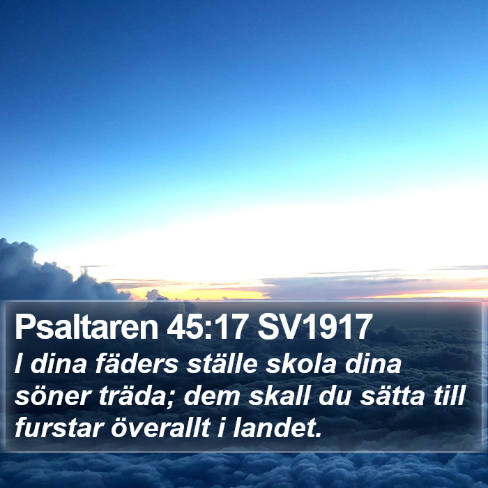 Psaltaren 45:17 SV1917 Bible Study