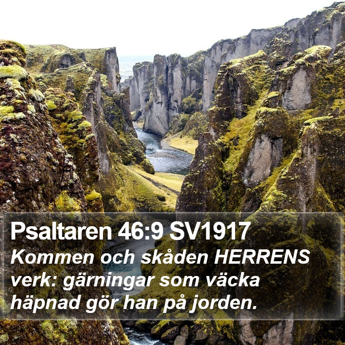 Psaltaren 46:9 SV1917 Bible Study