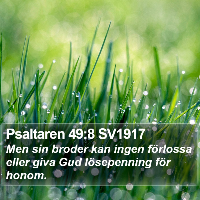 Psaltaren 49:8 SV1917 Bible Study