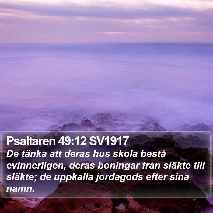 Psaltaren 49:12 SV1917 Bible Study