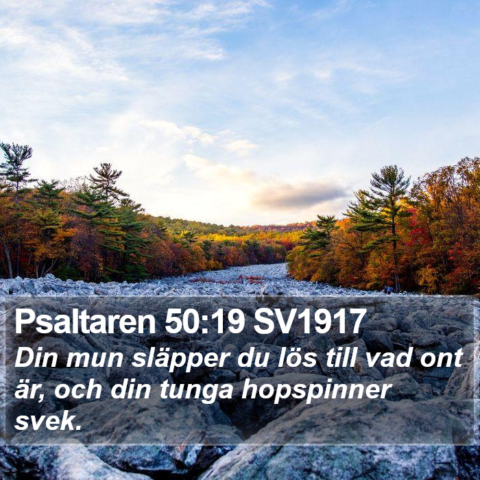 Psaltaren 50:19 SV1917 Bible Study