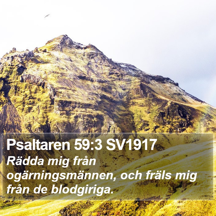 Psaltaren 59:3 SV1917 Bible Study