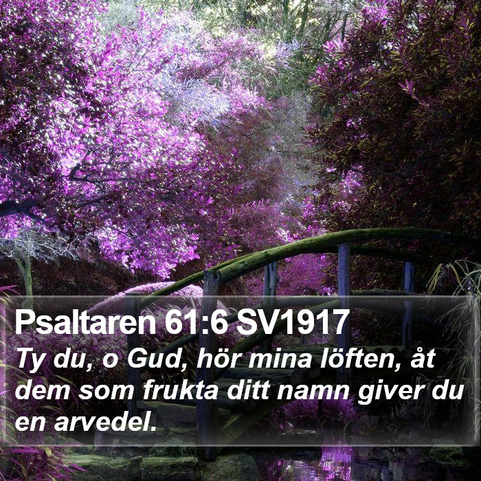 Psaltaren 61:6 SV1917 Bible Study