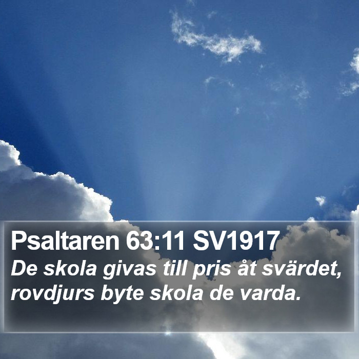 Psaltaren 63:11 SV1917 Bible Study