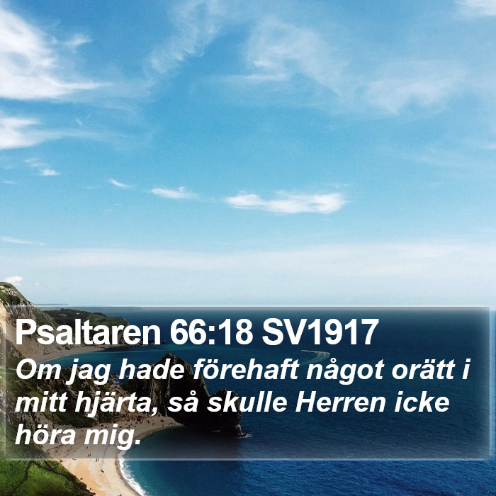 Psaltaren 66:18 SV1917 Bible Study