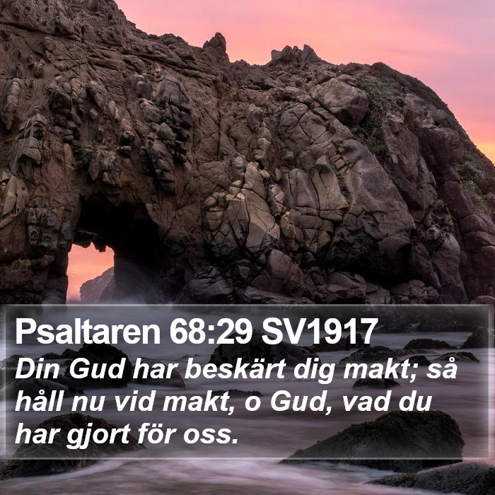 Psaltaren 68:29 SV1917 Bible Study