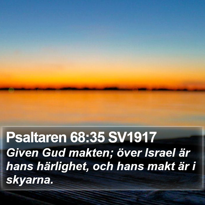Psaltaren 68:35 SV1917 Bible Study