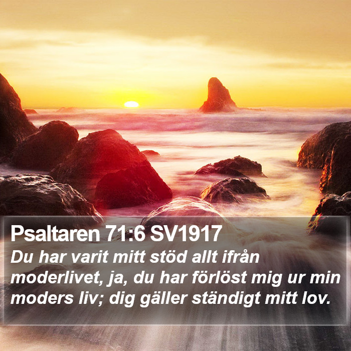 Psaltaren 71:6 SV1917 Bible Study