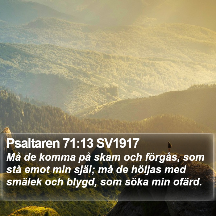 Psaltaren 71:13 SV1917 Bible Study