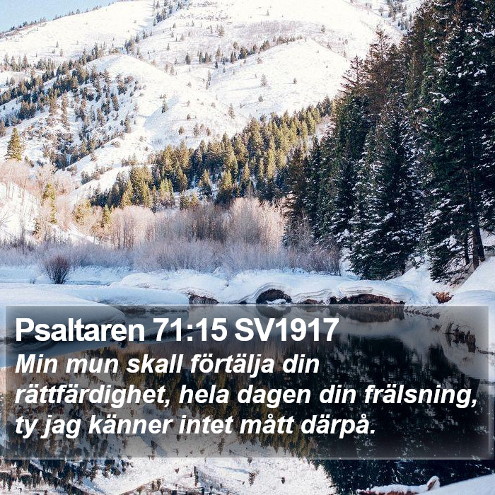 Psaltaren 71:15 SV1917 Bible Study