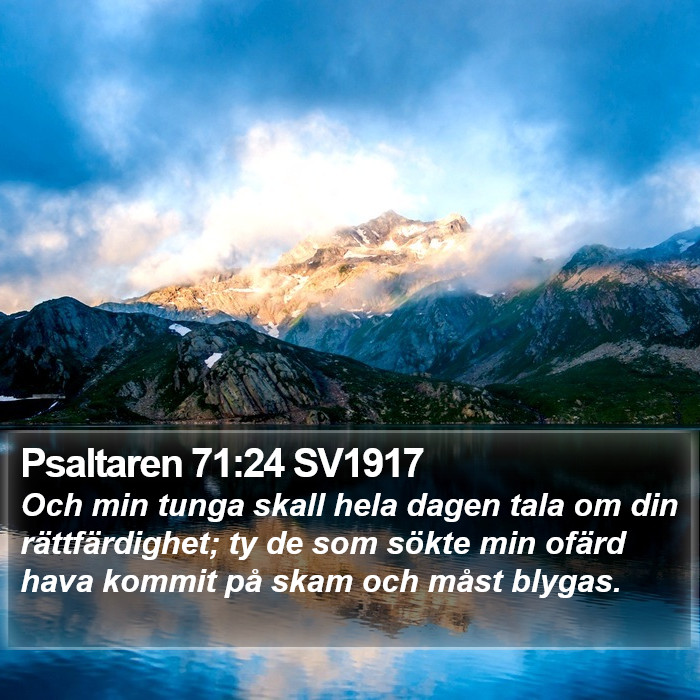 Psaltaren 71:24 SV1917 Bible Study