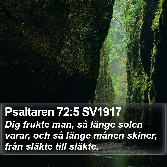 Psaltaren 72:5 SV1917 Bible Study