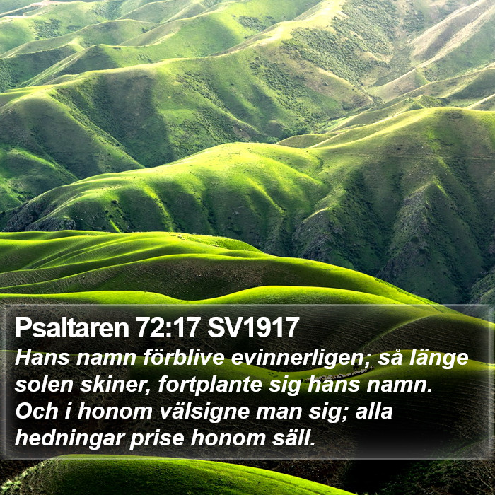 Psaltaren 72:17 SV1917 Bible Study