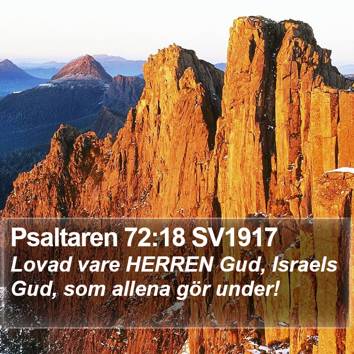 Psaltaren 72:18 SV1917 Bible Study