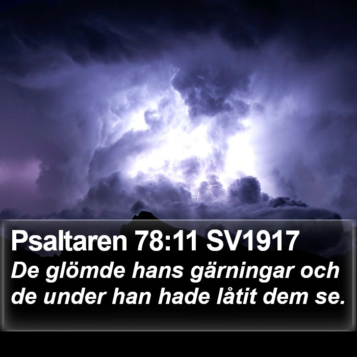 Psaltaren 78:11 SV1917 Bible Study