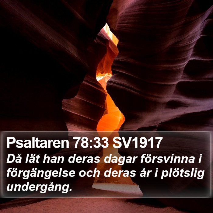 Psaltaren 78:33 SV1917 Bible Study