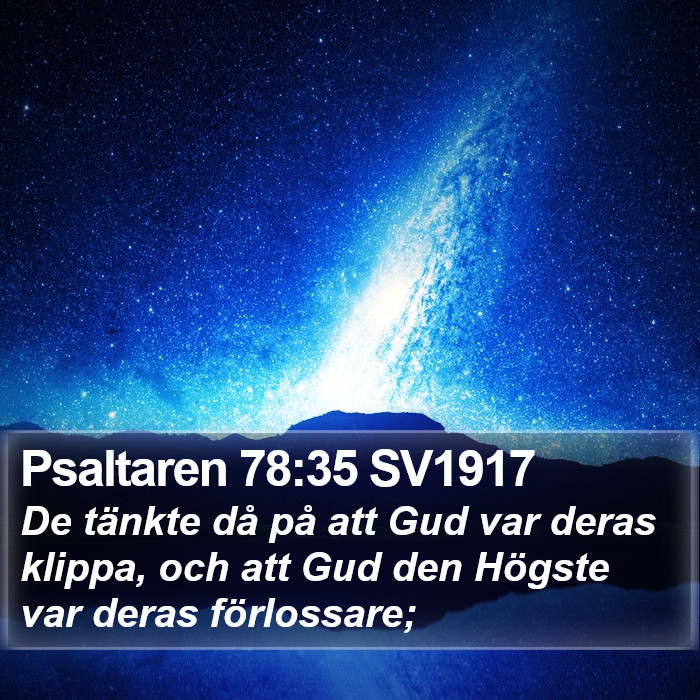 Psaltaren 78:35 SV1917 Bible Study
