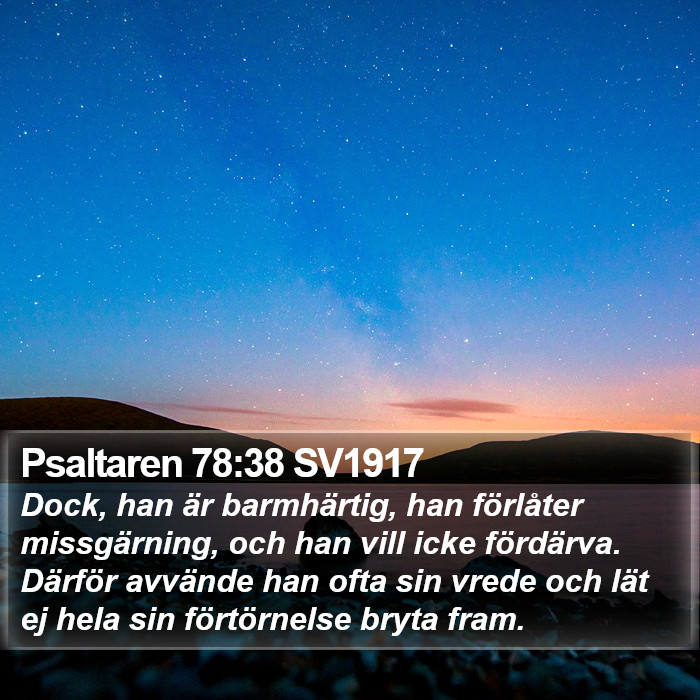 Psaltaren 78:38 SV1917 Bible Study
