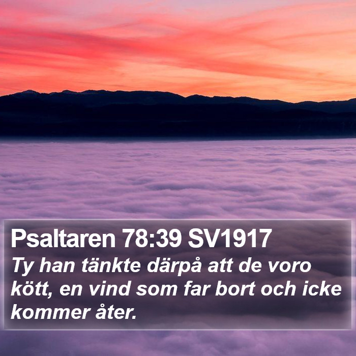 Psaltaren 78:39 SV1917 Bible Study