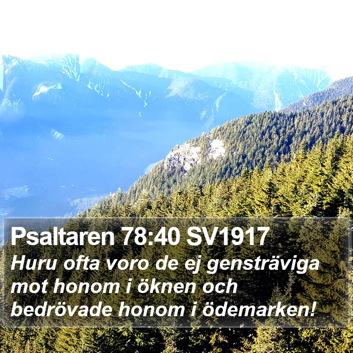 Psaltaren 78:40 SV1917 Bible Study