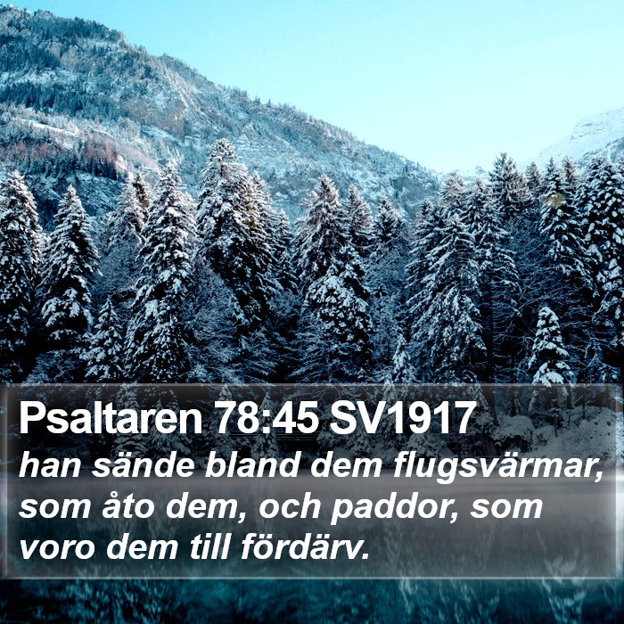 Psaltaren 78:45 SV1917 Bible Study