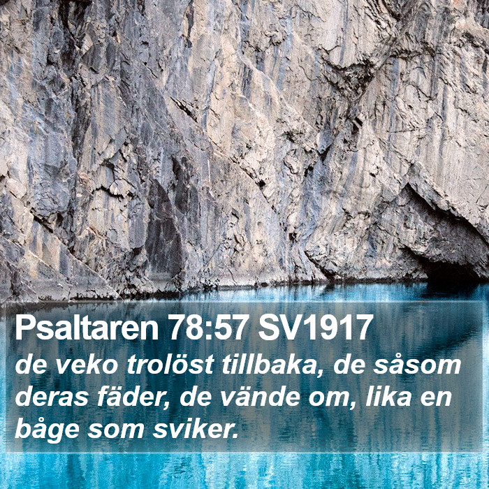 Psaltaren 78:57 SV1917 Bible Study