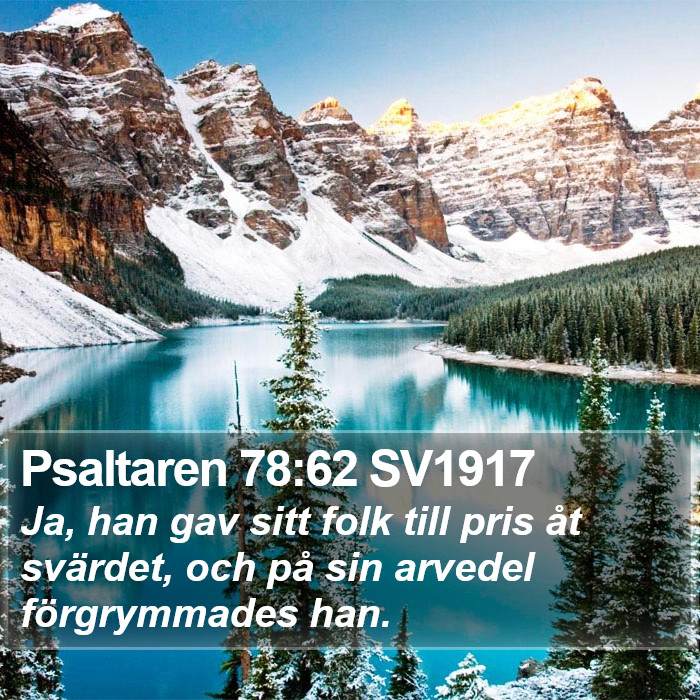 Psaltaren 78:62 SV1917 Bible Study